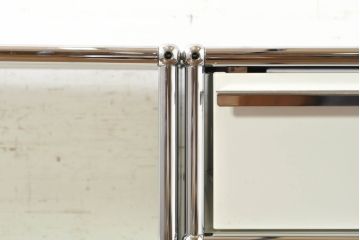 中古　美品　USMハラー(USM Haller)　美しくシンプルなデザインが目を引く鉄製ラックとサイドチェストのセット(サイドボード、サイドキャビネット、デスクワゴン、引き出し、オープンラック、飾り棚)(R-074373)
