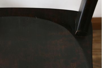 中古　松本民芸家具　#49型A　背もたれの美しいデザインが印象的なワイコムチェア2脚セット(板座チェア、ダイニングチェア、椅子、イス)(定価2脚で約22万円)(R-074375)