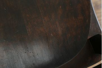 中古　松本民芸家具　#49型A　背もたれの美しいデザインが印象的なワイコムチェア2脚セット(板座チェア、ダイニングチェア、椅子、イス)(定価2脚で約22万円)(R-074375)
