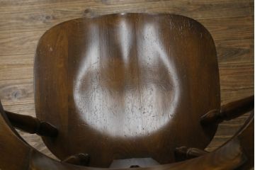 和製ビンテージ　飛騨家具　WINDS太平　木の温もりあふれるチェア(板座チェア、ダイニングチェア、ヴィンテージ)(R-074376)