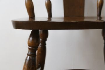 和製ビンテージ　飛騨家具　WINDS太平　木の温もりあふれるチェア(板座チェア、ダイニングチェア、ヴィンテージ)(R-074376)