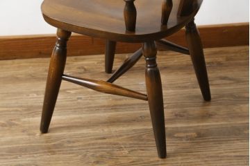和製ビンテージ　飛騨家具　WINDS太平　木の温もりあふれるチェア(板座チェア、ダイニングチェア、ヴィンテージ)(R-074376)