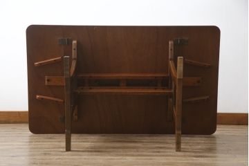 中古　三越家具　カントリーハウス　ブルージュ　涼しげな脚のデザインが目を惹くバタフライダイニングテーブル(バタフライテーブル、エクステンションテーブル、食卓、2人掛け)(R-074380)