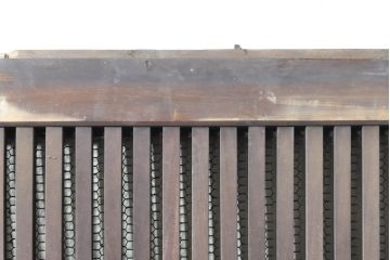 アンティーク建具　栗材・檜(ヒノキ)材　古い木味が趣溢れる格子蔵戸1枚(玄関戸、引き戸)(R-074385)