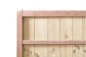 アンティーク建具　重厚な佇まいが存在感のある鉄板張りの蔵戸1枚(鉄扉、玄関戸、引き戸)(R-074386)