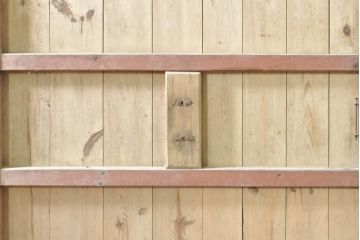 アンティーク建具　重厚な佇まいが存在感のある鉄板張りの蔵戸1枚(鉄扉、玄関戸、引き戸)(R-074386)