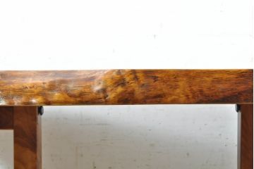 中古　美品　国産　一枚板　風格漂う2wayダイニングテーブル(4人掛け、6人掛け、食卓、座卓、リビングテーブル、センターテーブル)(R-074389)