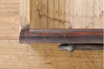 和製アンティーク　上手物!!　重厚!!　欅(ケヤキ)材　玉杢　黒柿材　独特な杢目が目を引く大振りサイズの江戸前長火鉢(囲炉裏、木製火鉢)(R-074394)