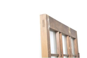 アンティーク建具　古い木味が素敵!レトロな雰囲気溢れる幅狭扉1枚(ガラス扉、木製扉、建具)(R-074396)