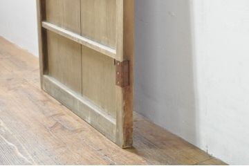 アンティーク建具　古い木味が素敵!レトロな雰囲気溢れる幅狭扉1枚(ガラス扉、木製扉、建具)(R-074396)