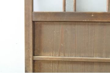 アンティーク建具　古い木味が素敵!レトロな雰囲気溢れる幅狭扉1枚(ガラス扉、木製扉、建具)(R-074396)