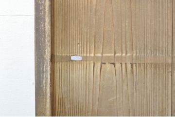 アンティーク建具　古い木味が素敵!レトロな雰囲気溢れる幅狭扉1枚(ガラス扉、木製扉、建具)(R-074396)