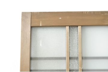 アンティーク建具　古い木味が素敵!レトロな雰囲気溢れる幅狭扉1枚(ガラス扉、木製扉、建具)(R-074396)