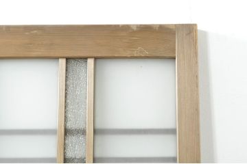 アンティーク建具　古い木味が素敵!レトロな雰囲気溢れる幅狭扉1枚(ガラス扉、木製扉、建具)(R-074396)
