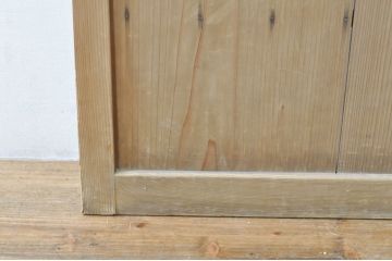 アンティーク建具　古い木味が素敵!レトロな雰囲気溢れる幅狭扉1枚(ガラス扉、木製扉、建具)(R-074396)
