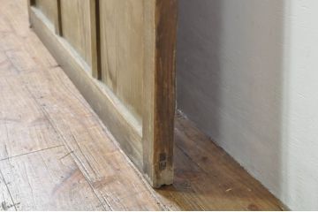 アンティーク建具　大正ロマン　古い木味が趣のあるガラス戸1枚(引き戸、建具)(R-074397)