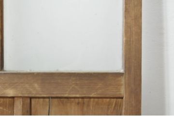 アンティーク建具　大正ロマン　古い木味が趣のあるガラス戸1枚(引き戸、建具)(R-074397)