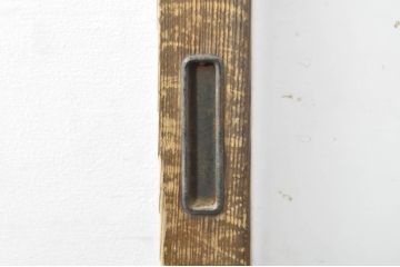 アンティーク建具　大正ロマン　古い木味が趣のあるガラス戸1枚(引き戸、建具)(R-074397)