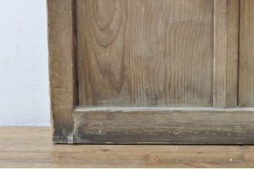 アンティーク建具　大正ロマン　古い木味が趣のあるガラス戸1枚(引き戸、建具)(R-074397)