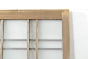 アンティーク建具　大正ロマン　古い木味が趣のあるガラス戸1枚(引き戸、建具)(R-074397)