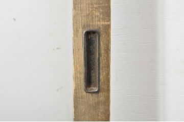 アンティーク建具　大正ロマン　古い木味が趣のあるガラス戸1枚(引き戸、建具)(R-074397)