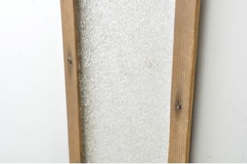 アンティーク建具　大正ロマン　古い木味が趣のあるガラス戸1枚(引き戸、建具)(R-074397)
