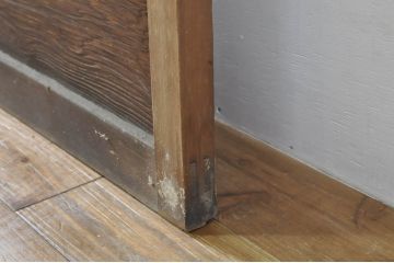 アンティーク建具　大正ロマンな雰囲気を盛り上げる幅狭ガラス戸4枚セット(引き戸、建具)(R-074398)