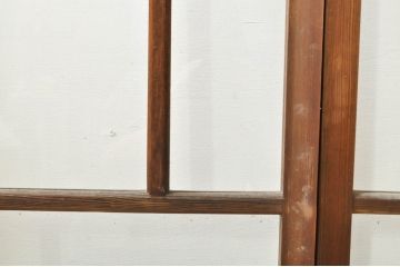 アンティーク建具　大正ロマンな雰囲気を盛り上げる幅狭ガラス戸4枚セット(引き戸、建具)(R-074398)