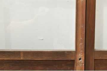 アンティーク建具　大正ロマンな雰囲気を盛り上げる幅狭ガラス戸4枚セット(引き戸、建具)(R-074398)