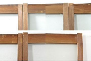 アンティーク建具　大正ロマンな雰囲気を盛り上げる幅狭ガラス戸4枚セット(引き戸、建具)(R-074398)