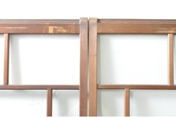 アンティーク建具　大正ロマンな雰囲気を盛り上げる幅狭ガラス戸4枚セット(引き戸、建具)(R-074398)