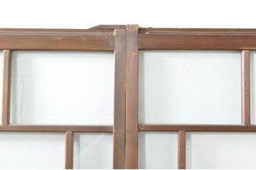 アンティーク建具　大正ロマンな雰囲気を盛り上げる幅狭ガラス戸4枚セット(引き戸、建具)(R-074399)