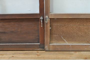 アンティーク建具　大正ロマンな雰囲気を盛り上げる幅狭ガラス戸4枚セット(引き戸、建具)(R-074399)