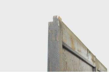 アンティーク建具　鏡板欅(ケヤキ)材　古民家インテリアにもおすすめな障子帯戸2枚セット(引き戸、板戸、格子帯戸、障子戸)(R-074400)