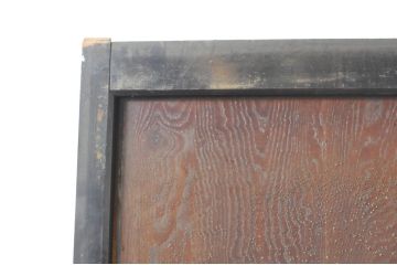 アンティーク建具　鏡板欅(ケヤキ)材　古民家インテリアにもおすすめな障子帯戸2枚セット(引き戸、板戸、格子帯戸、障子戸)(R-074400)
