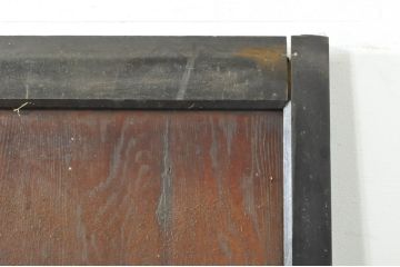 アンティーク建具　鏡板欅(ケヤキ)材　古民家インテリアにもおすすめな障子帯戸2枚セット(引き戸、板戸、格子帯戸、障子戸)(R-074400)