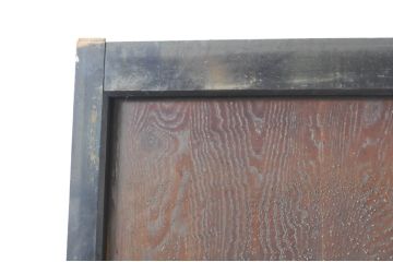アンティーク建具　鏡板欅(ケヤキ)材　古民家インテリアにもおすすめな障子帯戸2枚セット(引き戸、板戸、格子帯戸、障子戸)(R-074400)