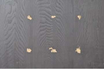 アンティーク建具　鏡板欅(ケヤキ)材　古民家インテリアにもおすすめな障子帯戸2枚セット(引き戸、板戸、格子帯戸、障子戸)(R-074400)