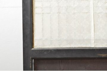 アンティーク建具　鏡板欅(ケヤキ)材　古民家インテリアにもおすすめな障子帯戸2枚セット(引き戸、板戸、格子帯戸、障子戸)(R-074400)
