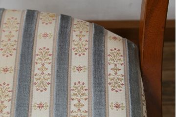 中古　美品　DREXEL HERITAGE(ドレクセルヘリテイジ)　ESPERANTO(エスペラント)　美しい曲線を描く木製フレームが目を惹くキャスター付きチェア(サイドチェア、ダイニングチェア、ワークチェア、椅子、イス)(定価約20万円)(R-074401)