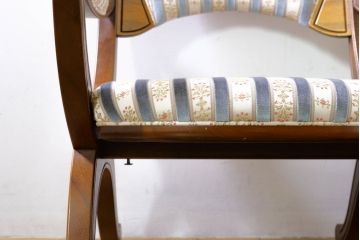 中古　DREXEL HERITAGE(ドレクセルヘリテイジ)　ESPERANTO(エスペラント)　上品な曲線デザインが高級感を醸し出すアーム付きダイニングチェア2脚セット(アームチェア、イス、椅子)(R-074402)
