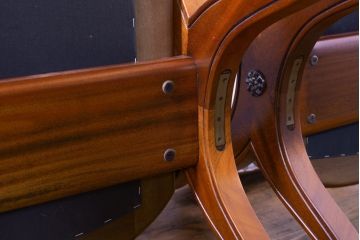 中古　DREXEL HERITAGE(ドレクセルヘリテイジ)　ESPERANTO(エスペラント)　上品な曲線デザインが高級感を醸し出すアーム付きダイニングチェア2脚セット(アームチェア、イス、椅子)(R-074403)