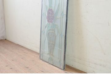 未使用品　生花(いけばな)　デットストック品のステンドグラス(建具、ドア、窓、照明、衝い立て、衝立、つい立て)(定価約12万円)(R-074410)
