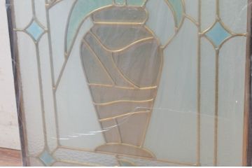 未使用品　生花(いけばな)　デットストック品のステンドグラス(建具、ドア、窓、照明、衝い立て、衝立、つい立て)(定価約12万円)(R-074410)