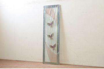 未使用品　舞蝶(まうちょう)　デットストック品のステンドグラス(建具、ドア、窓、照明、衝い立て、衝立、つい立て)(定価約17万3千円)(R-074413)