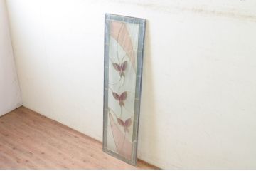 未使用品　舞蝶(まうちょう)　デットストック品のステンドグラス(建具、ドア、窓、照明、衝い立て、衝立、つい立て)(定価約17万3千円)(R-074413)