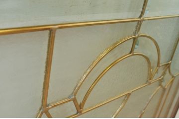 未使用品　青い水仙(あおいすいせん)　デットストック品のステンドグラス(建具、ドア、窓、照明、衝い立て、衝立、つい立て)(定価約12万円)(R-074420)