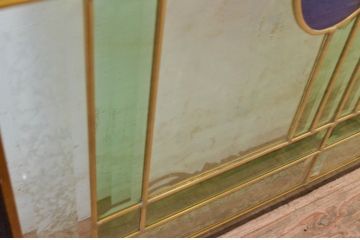 未使用品　窓辺の薔薇(まどべのばら)　デットストック品のステンドグラス(建具、ドア、窓、照明、衝い立て、衝立、つい立て)(定価約10万4千円)(R-074423)