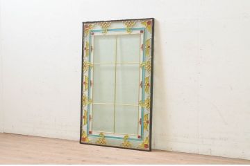 未使用品　楽園(らくえん)　デットストック品のステンドグラス(建具、ドア、窓、照明、衝い立て、衝立、つい立て)(定価約12万円)(R-074425)