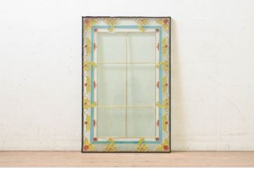未使用品　楽園(らくえん)　デットストック品のステンドグラス(建具、ドア、窓、照明、衝い立て、衝立、つい立て)(定価約12万円)(R-074425)